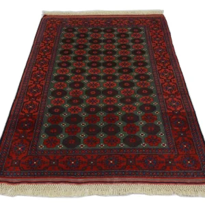 Afghansk teppe - 170 x 130 cm - mørk rød