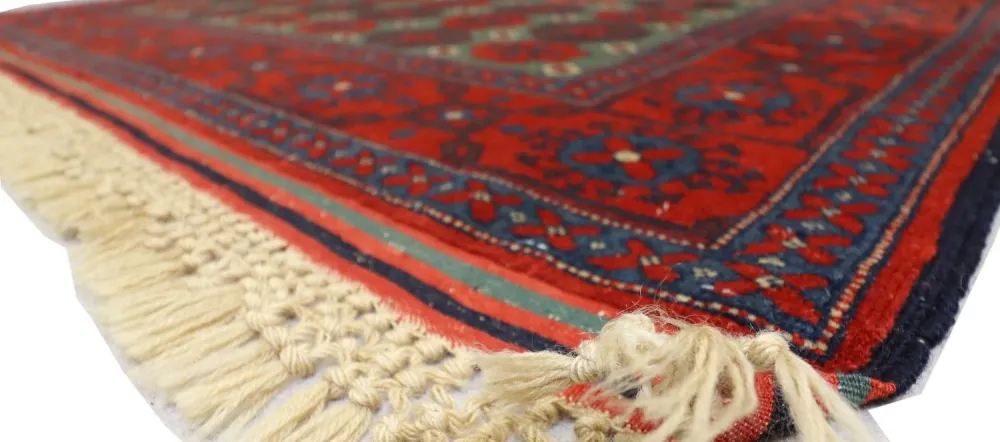 Afghansk teppe - 170 x 130 cm - mørk rød