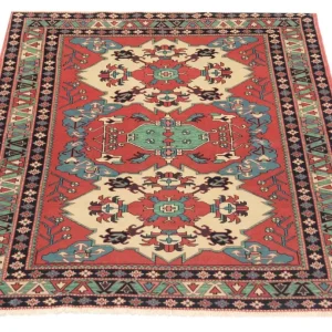 Afghansk teppe - 170 x 138 cm - rød