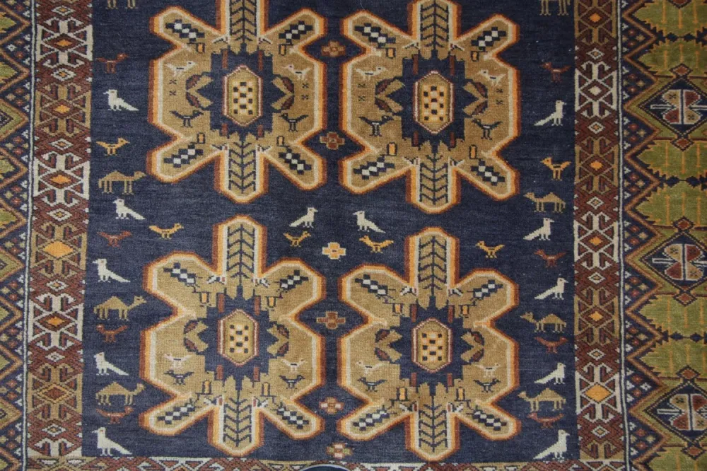 Afghansk teppe - 175 x 108 cm - blå