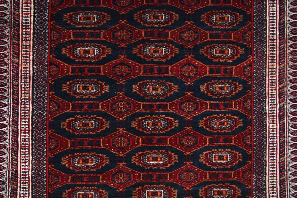 Afghansk teppe - 177 x 133 cm - blå