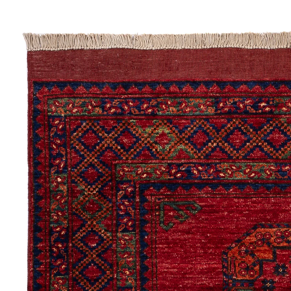 Afghansk teppe - 182 x 122 cm - rød
