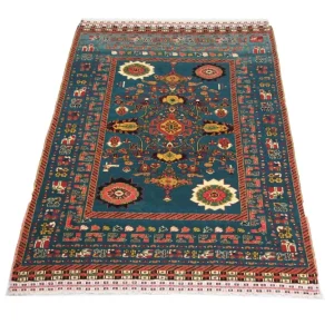 Afghansk teppe - 182 x 123 cm - blå