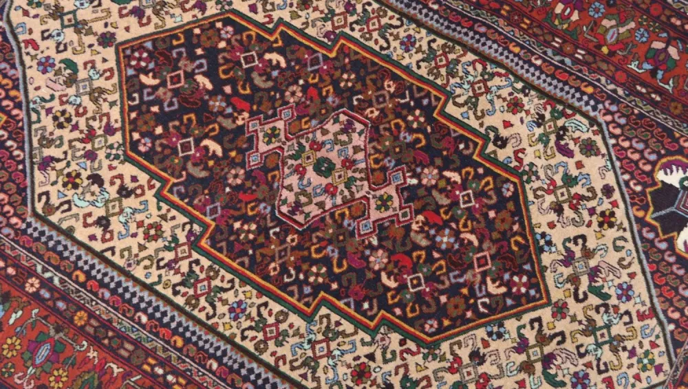 Afghansk teppe - 187 x 125 cm - rød