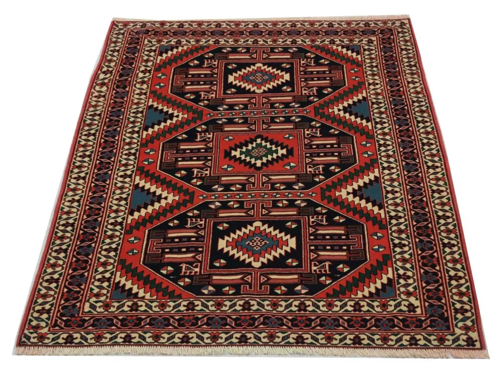 Afghansk teppe - 190 x 140 cm - rød