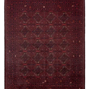 Afghansk teppe - 191 x 151 cm - rød