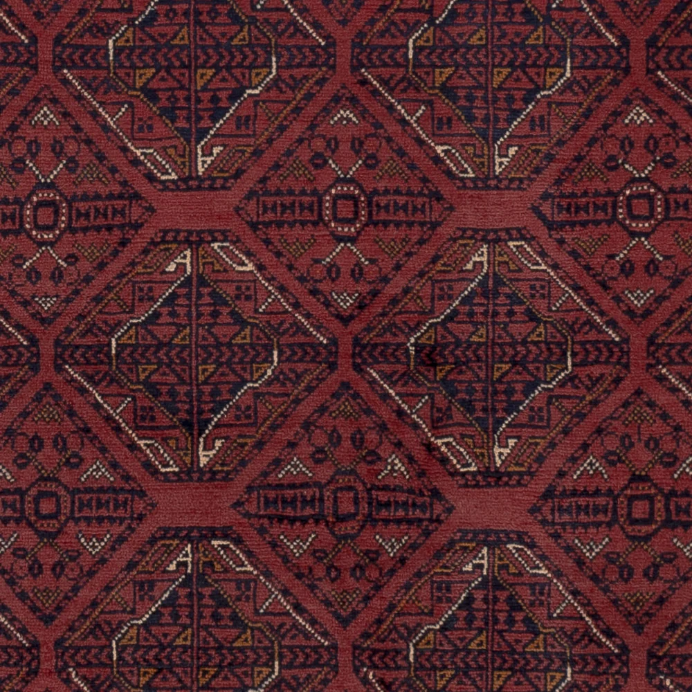Afghansk teppe - 191 x 151 cm - rød