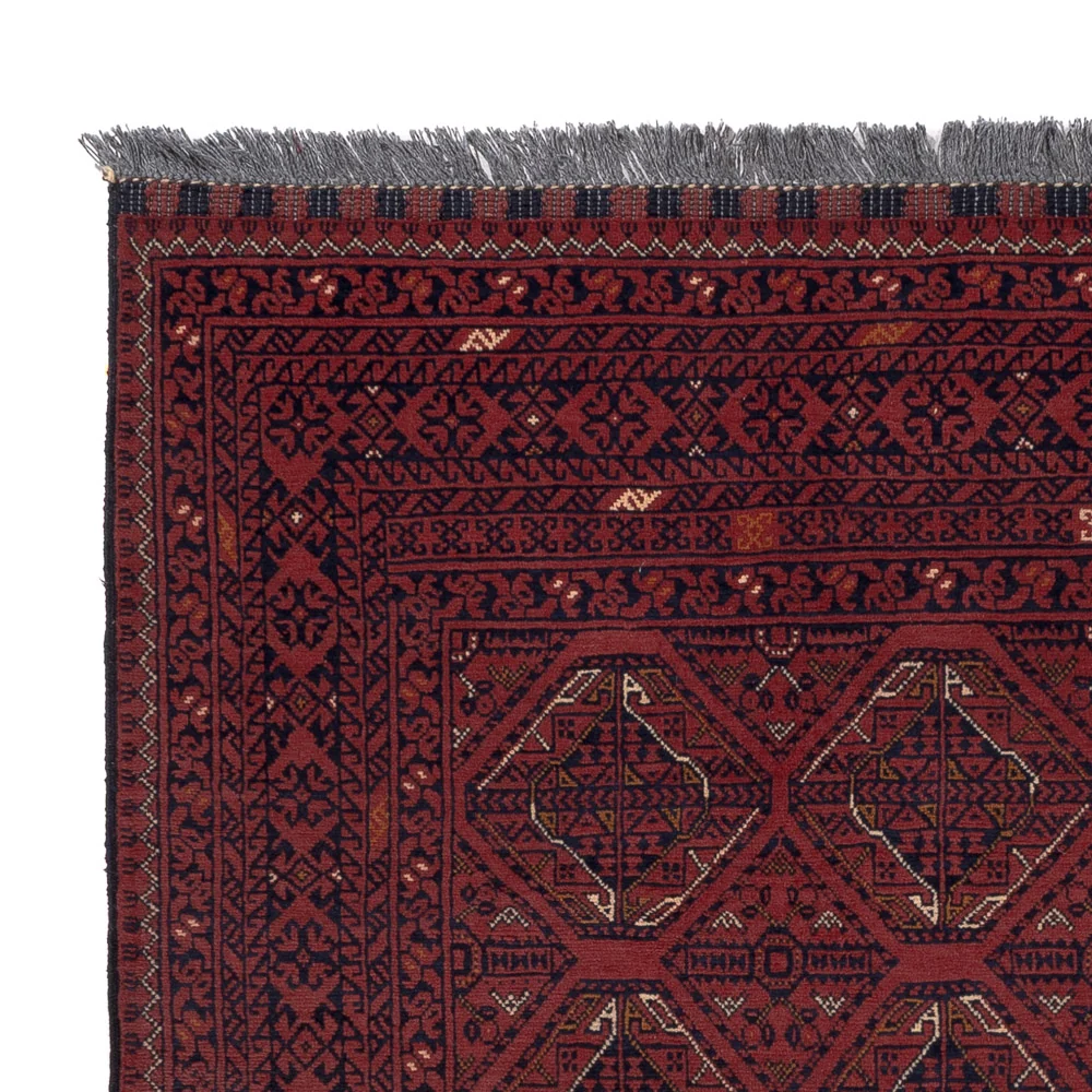 Afghansk teppe - 191 x 151 cm - rød