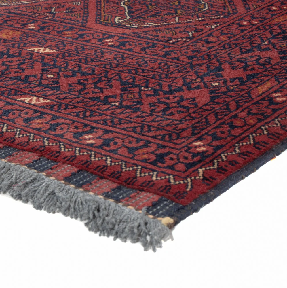 Afghansk teppe - 191 x 151 cm - rød