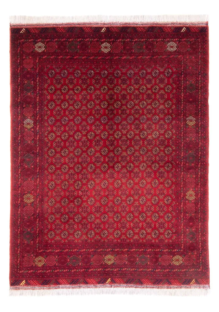 Afghansk teppe - 193 x 148 cm - rød