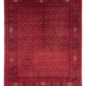 Afghansk teppe - 193 x 148 cm - rød