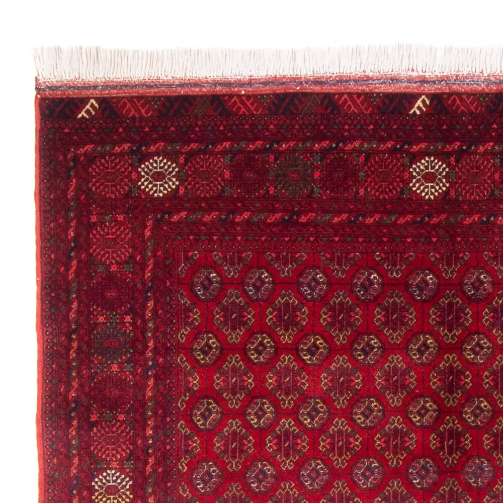 Afghansk teppe - 193 x 148 cm - rød