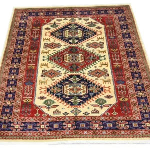Afghansk teppe - 194 x 146 cm - beige