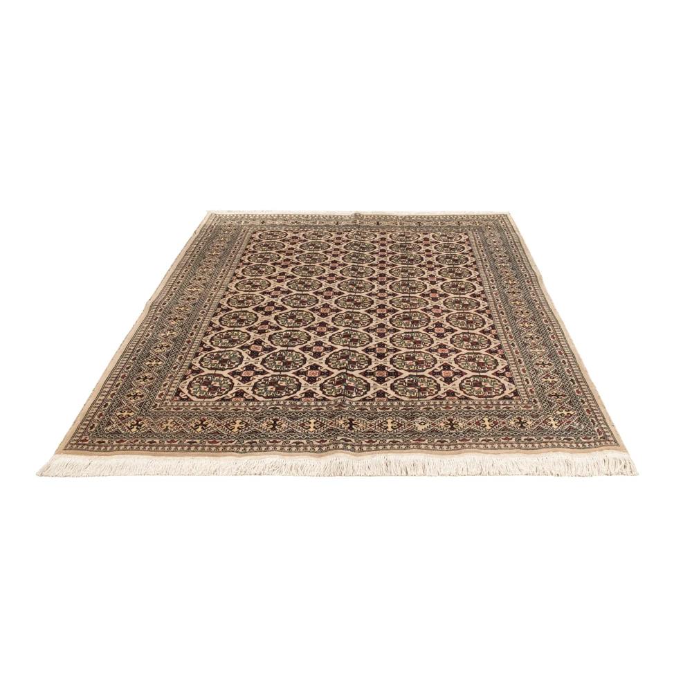 Afghansk teppe - 194 x 151 cm - lysegrå