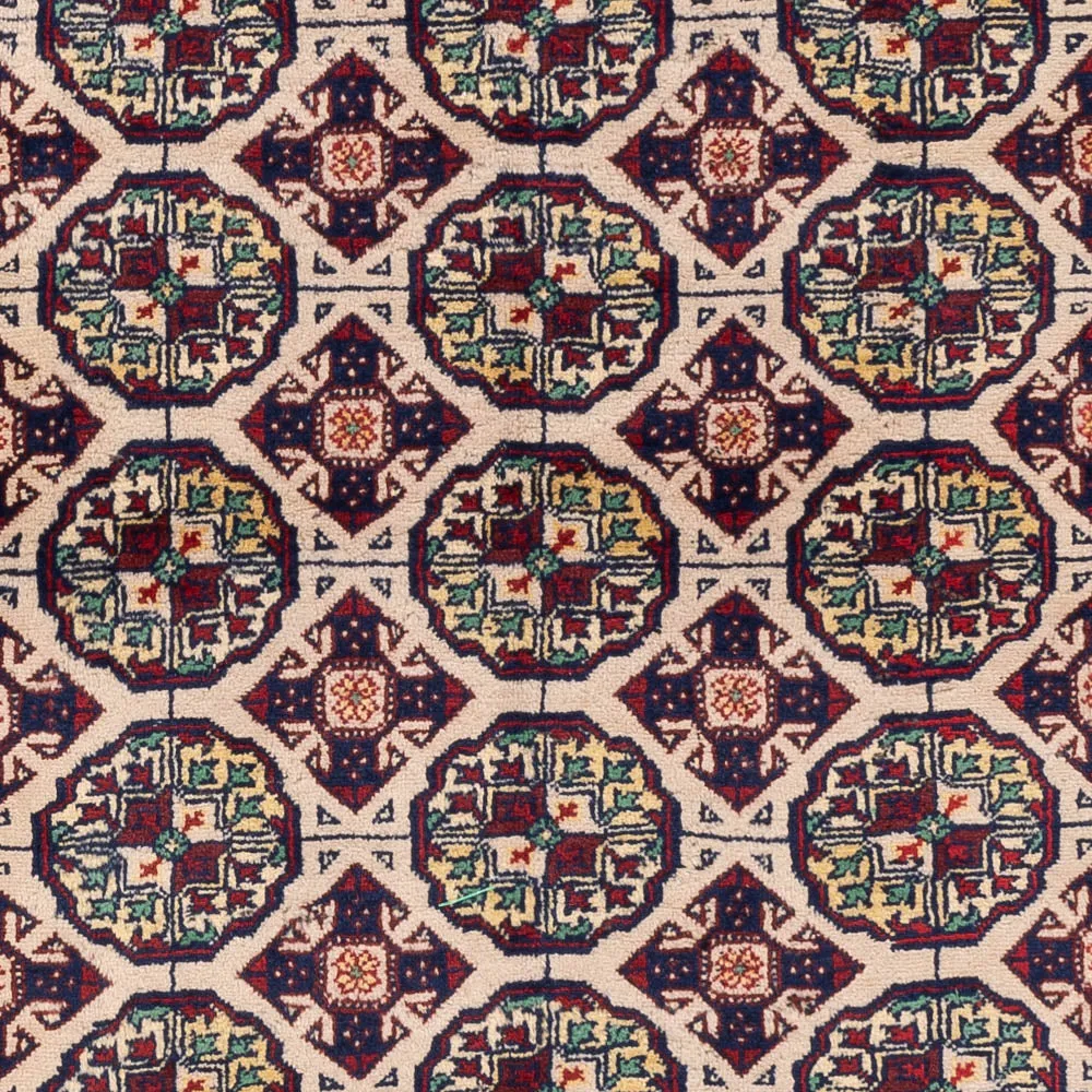 Afghansk teppe - 194 x 151 cm - lysegrå