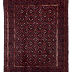 Afghansk teppe - 195 x 147 cm - rød