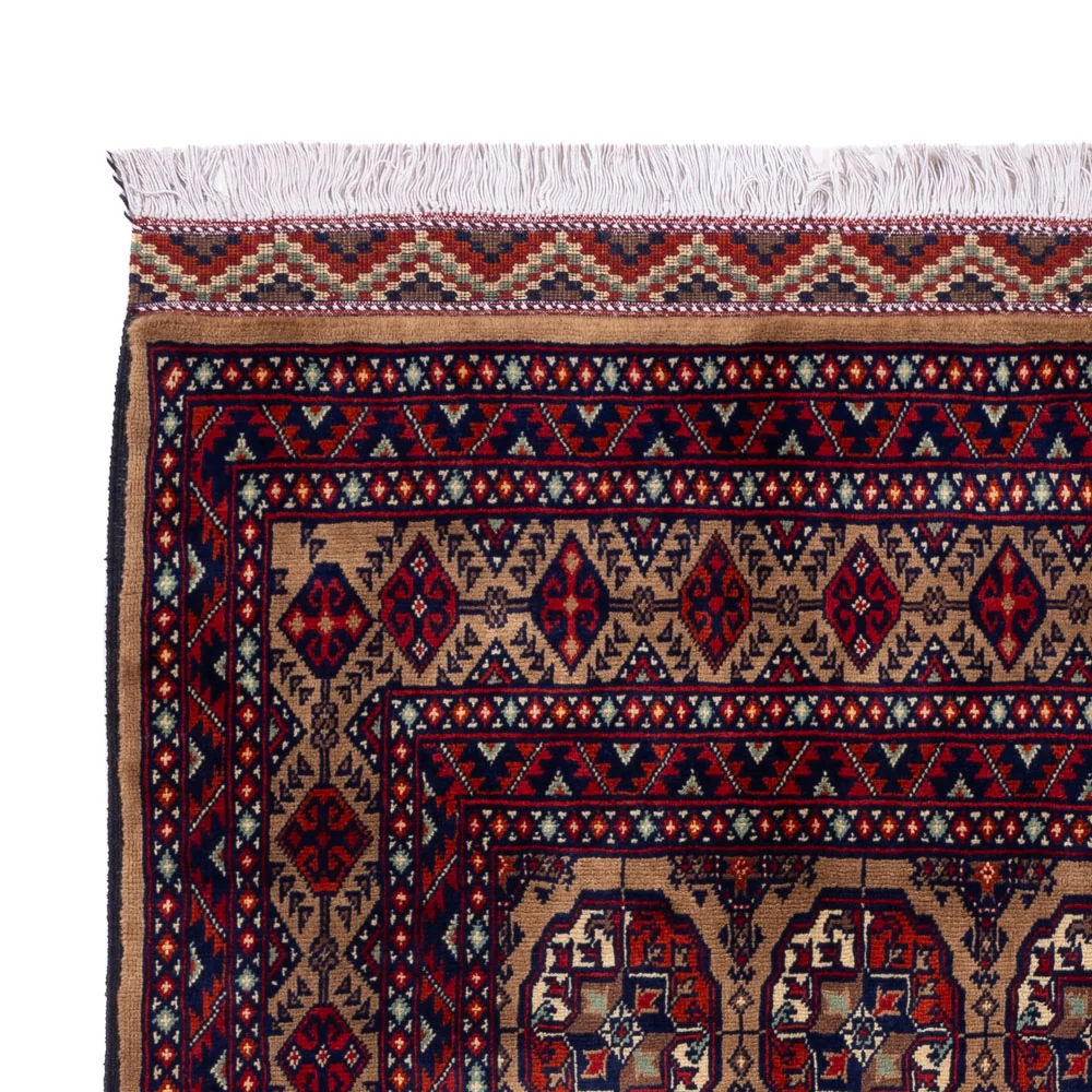Afghansk teppe - 195 x 148 cm - mørk beige
