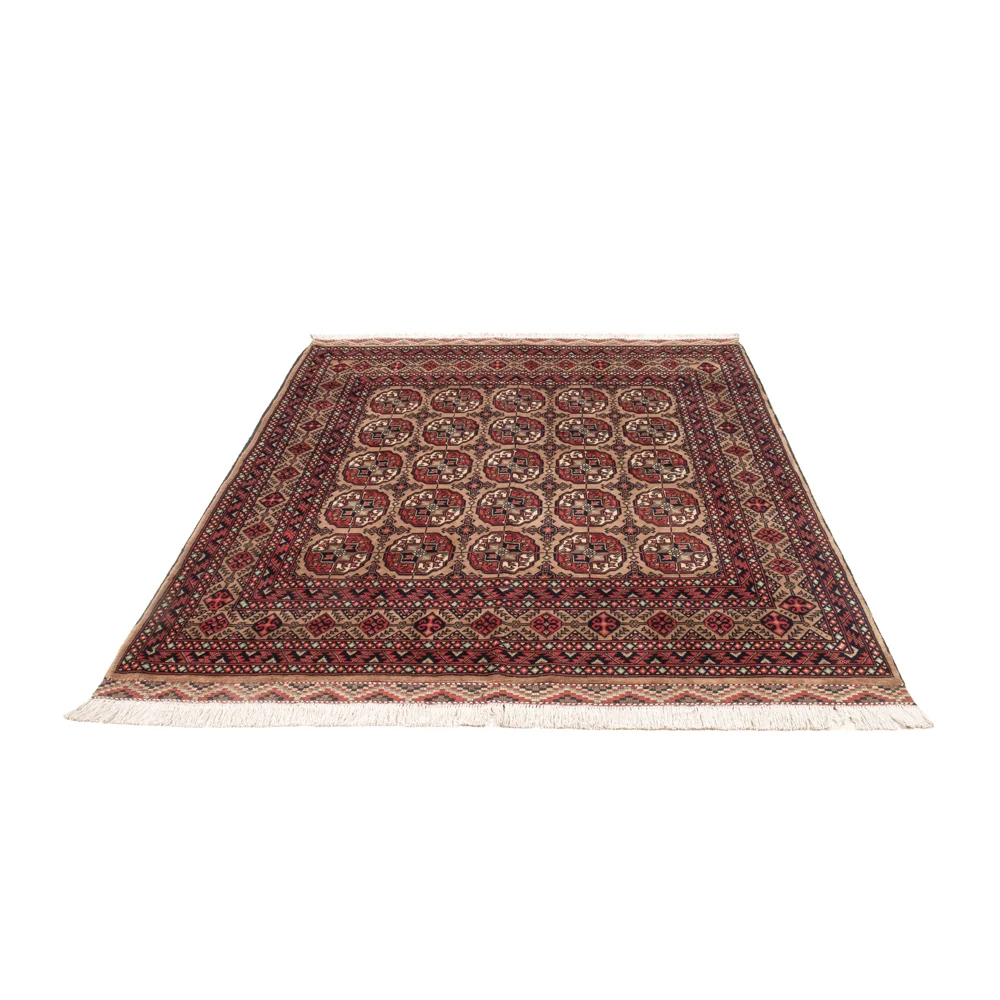 Afghansk teppe - 195 x 148 cm - mørk beige