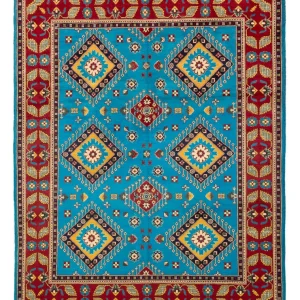 Afghansk teppe - 195 x 150 cm - blå