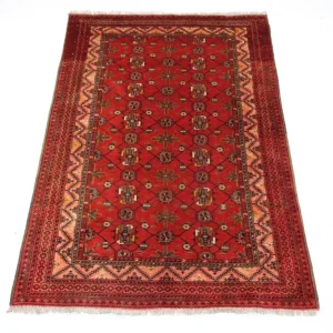 Afghansk teppe - 196 x 126 cm - rød