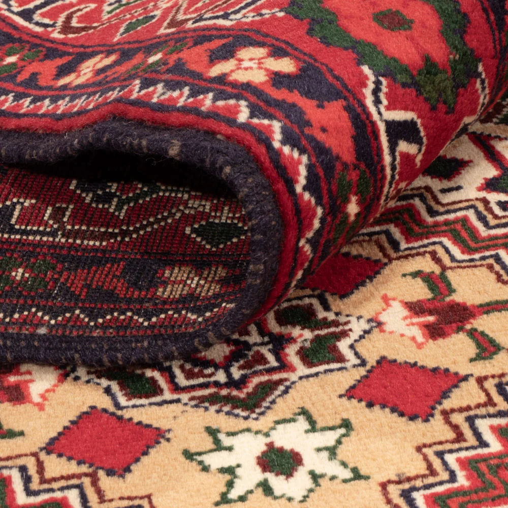 Afghansk teppe - 198 x 152 cm - flerfarget