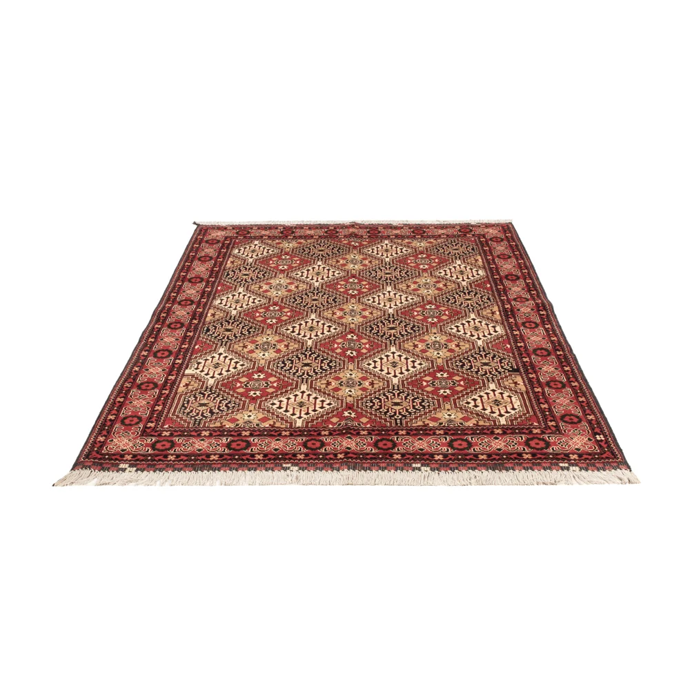 Afghansk teppe - 198 x 152 cm - flerfarget