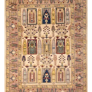 Afghansk teppe - 199 x 150 cm - beige