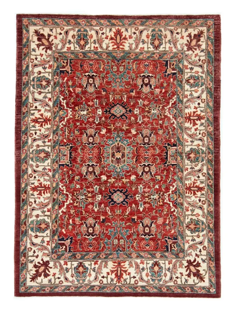 Afghansk teppe - 200 x 148 cm - mørk rød