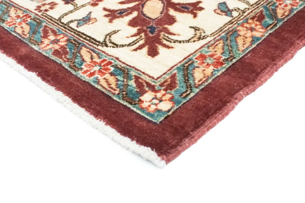 Afghansk teppe - 200 x 148 cm - mørk rød
