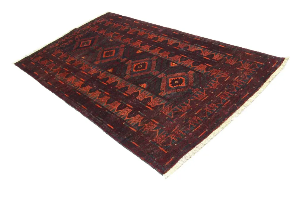 Afghansk teppe - 208 x 123 cm - blå
