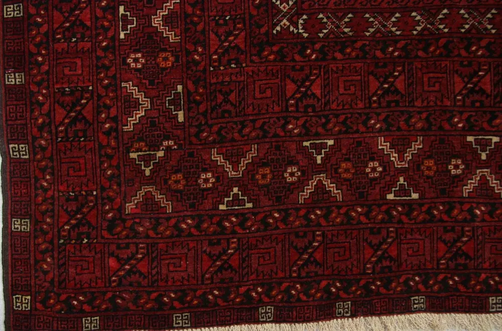 Afghansk teppe - 208 x 150 cm - rød