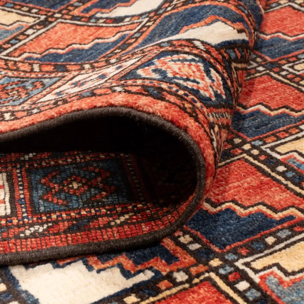 Afghansk teppe - 215 x 176 cm - flerfarget