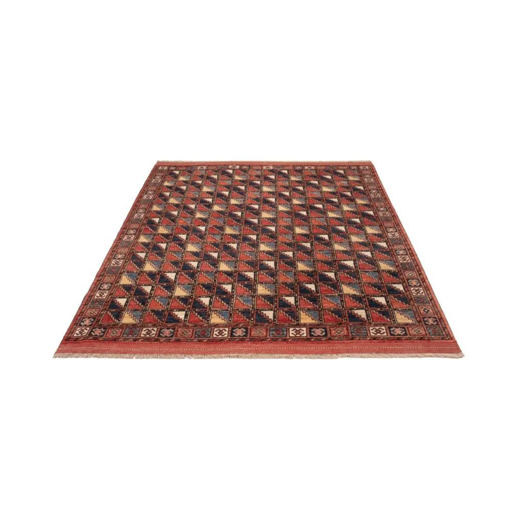 Afghansk teppe - 215 x 176 cm - flerfarget