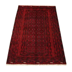 Afghansk teppe - 230 x 140 cm - rød