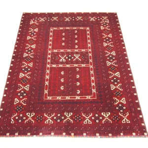 Afghansk teppe - 230 x 177 cm - rød