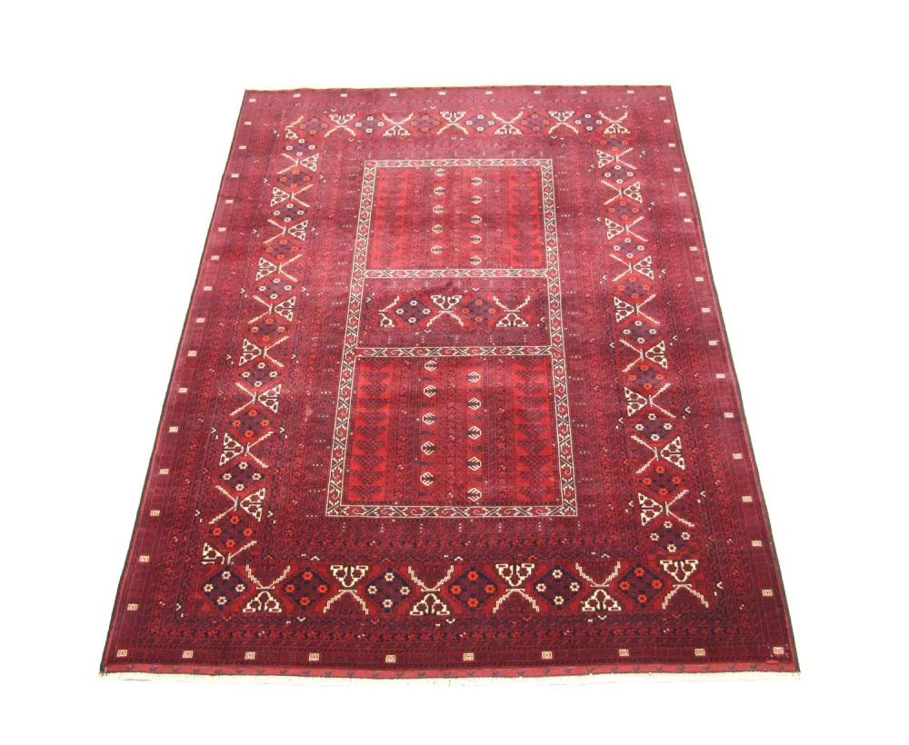 Afghansk teppe - 235 x 161 cm - rød