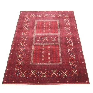 Afghansk teppe - 235 x 161 cm - rød