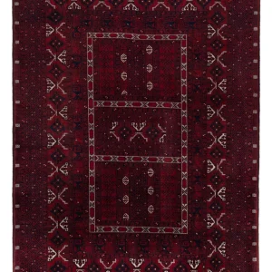 Afghansk teppe - 239 x 163 cm - mørk rød