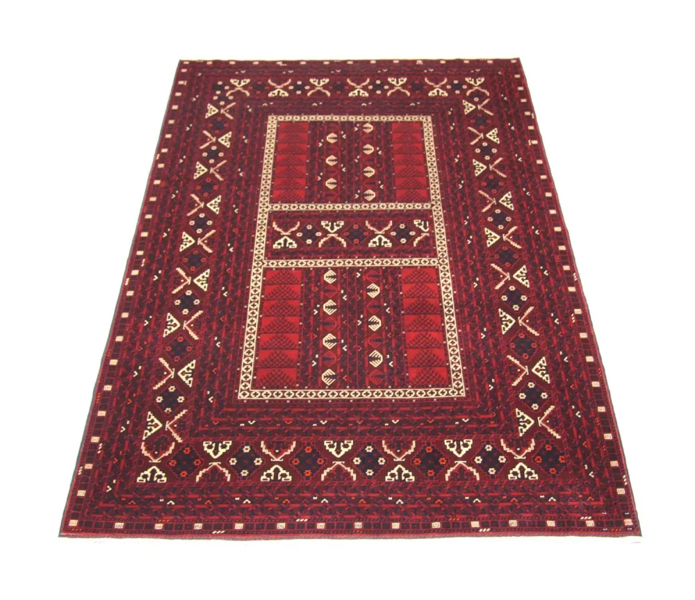 Afghansk teppe - 244 x 157 cm - rød