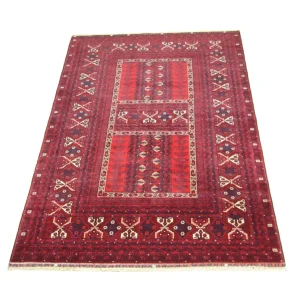 Afghansk teppe - 244 x 157 cm - rød