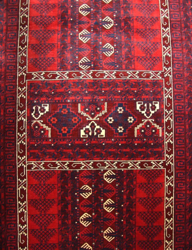 Afghansk teppe - 244 x 157 cm - rød