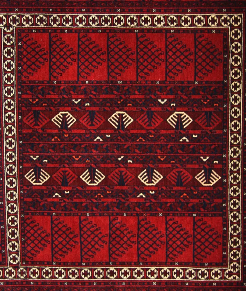 Afghansk teppe - 244 x 157 cm - rød