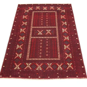 Afghansk teppe - 246 x 163 cm - rød