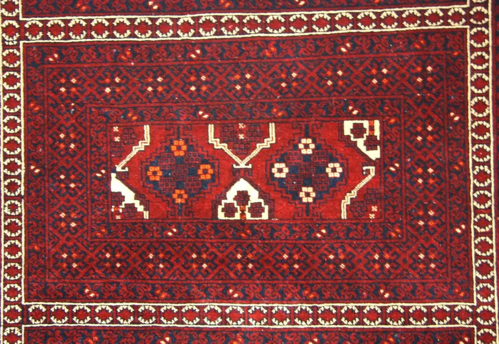Afghansk teppe - 246 x 163 cm - rød