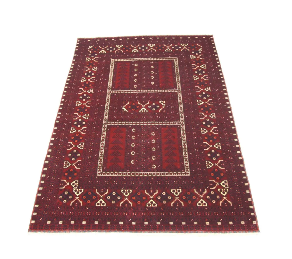 Afghansk teppe - 246 x 163 cm - rød