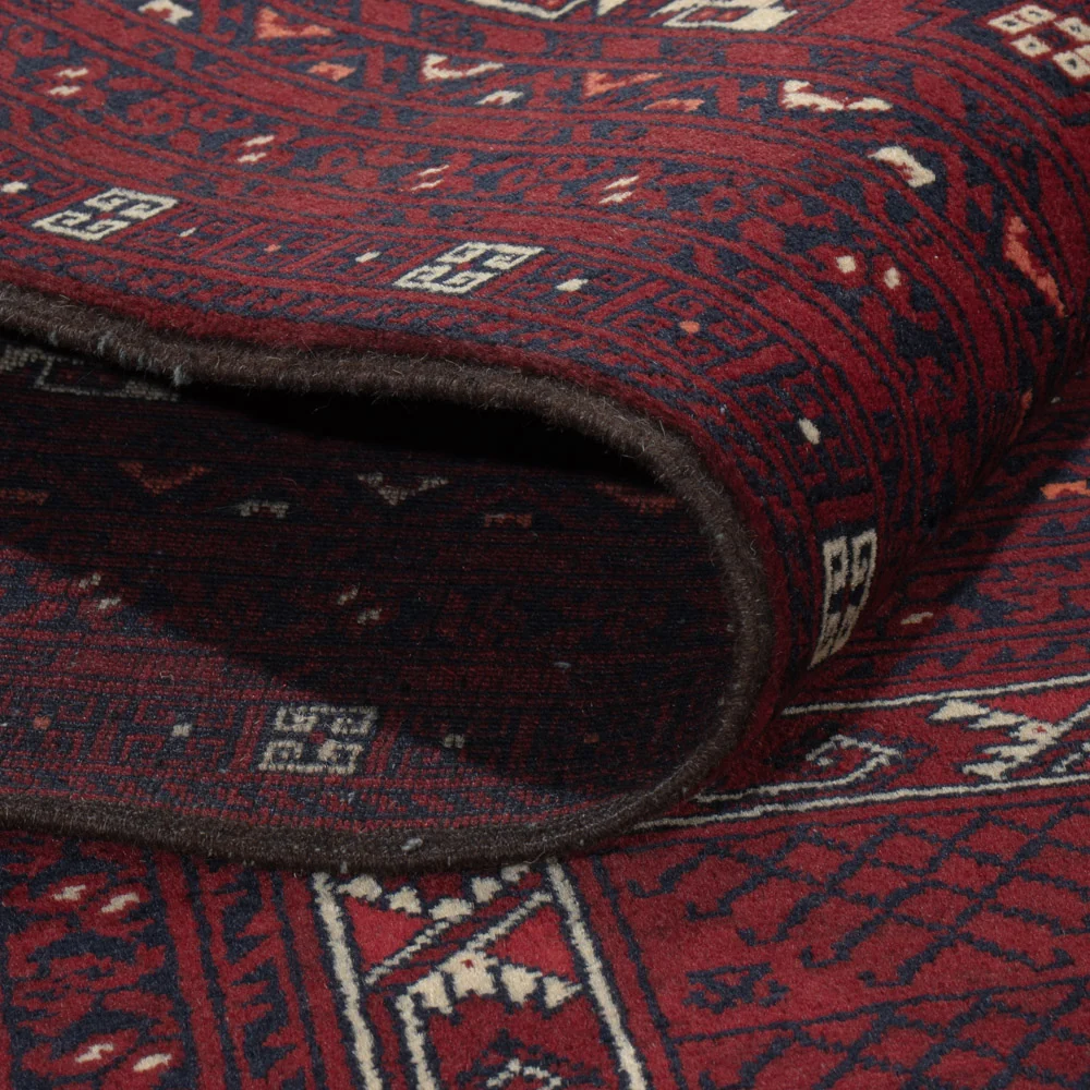 Afghansk teppe - 248 x 154 cm - mørk rød