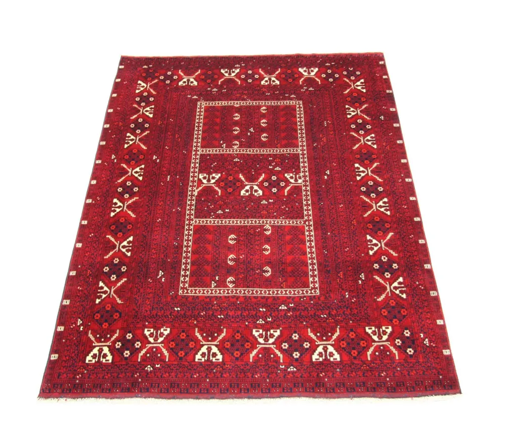 Afghansk teppe - 248 x 158 cm - rød