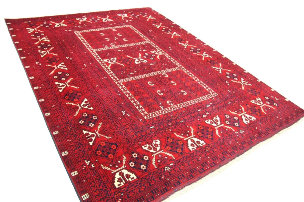 Afghansk teppe - 248 x 158 cm - rød