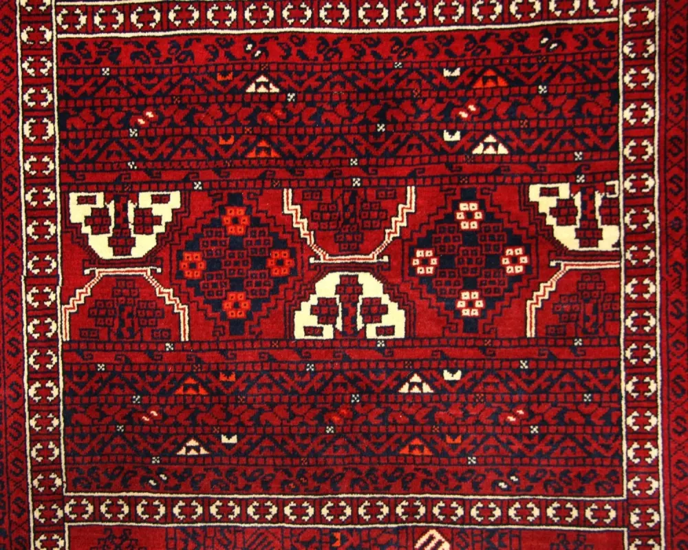 Afghansk teppe - 248 x 158 cm - rød