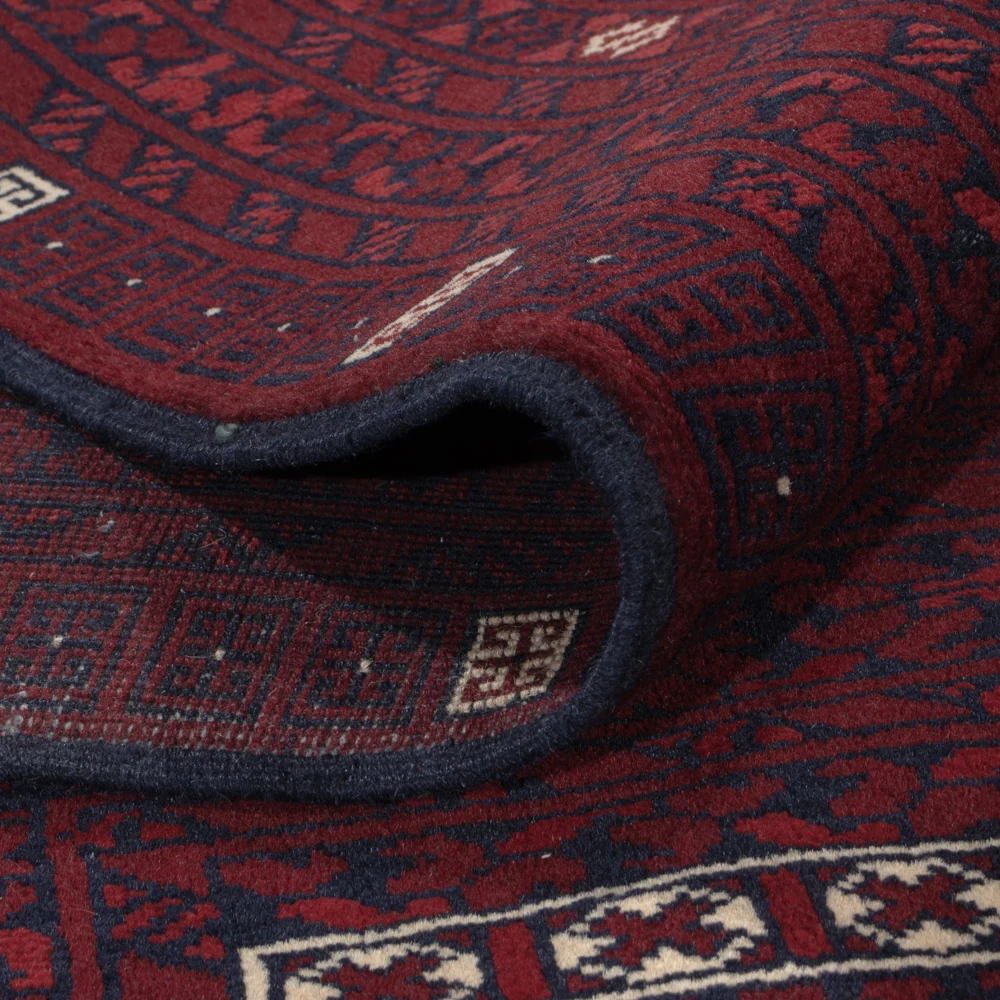 Afghansk teppe - 249 x 161 cm - mørk rød